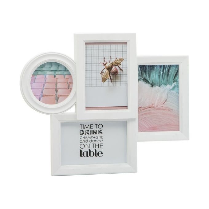 Portafoto 4 Posti Ester 36X29,5 cm Bianco