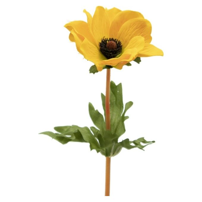 Anemone in Plastica 40 cm Giallo