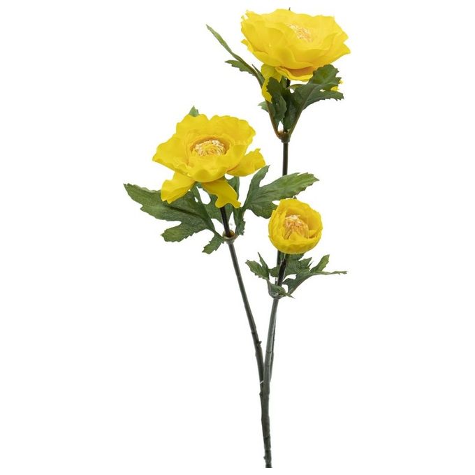 Ranuncolo in Plastica 58 cm Giallo
