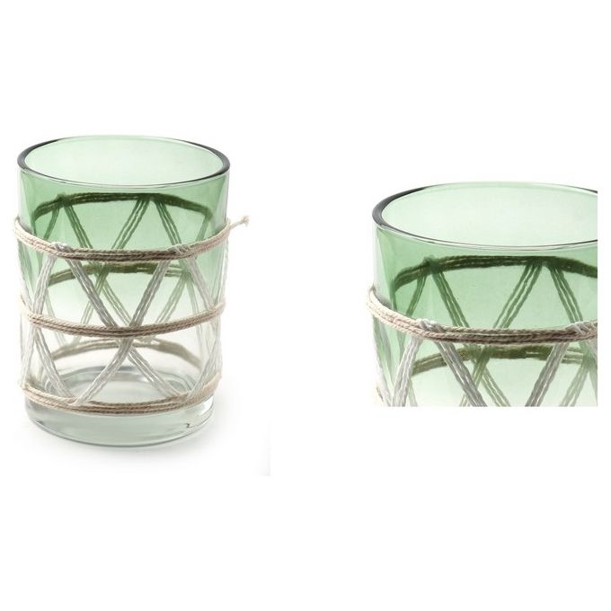 Porta Tealight Greene in Vetro 10X12 cm Verde
