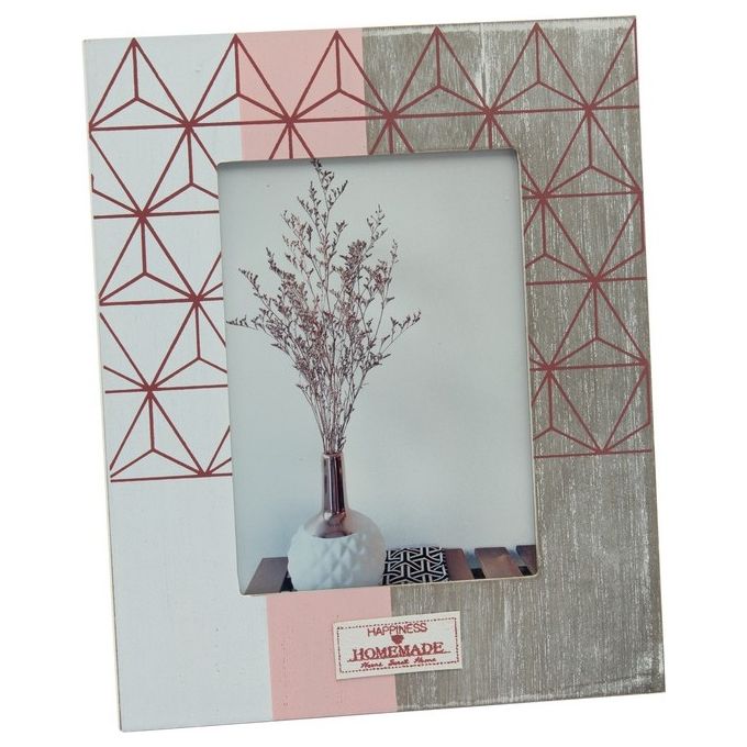 Cornice Portafoto PinkandGrey in Mdf e Vetro 22X27 cm