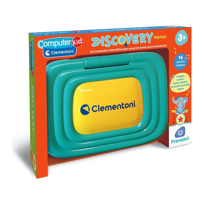 Clementoni Sapientino Discovery Laptop Educativo 16 Attivita' Schermo LCD 3-5 Anni
