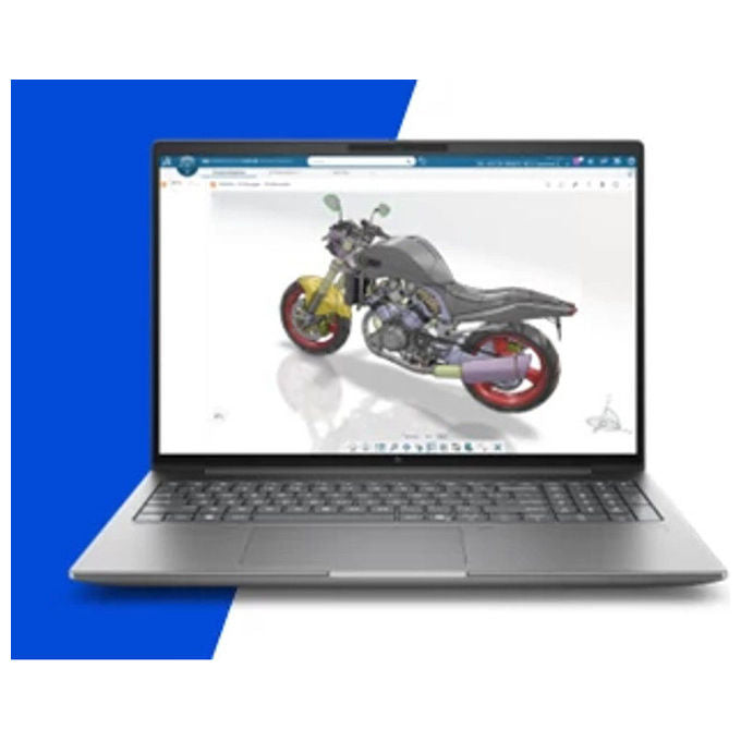 HP DK1K8ET ZBook X G2i Laptop Mobile Workstation Intel Core Ultra 9 386H 16'' WUXGA 32 GB DDR5 1 TB SSD NVIDIA RTX PRO 3000 Blackwell Wi-Fi 7 Windows 11 Pro colore Argento
