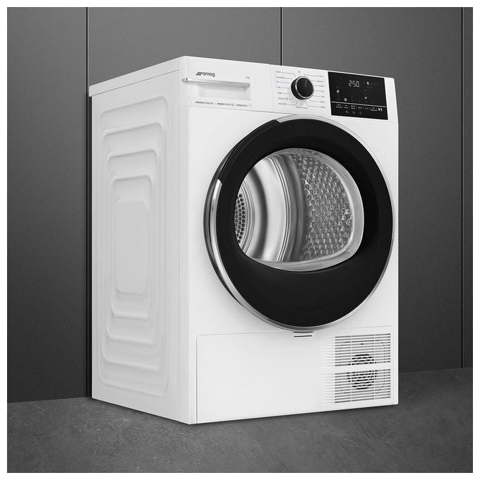 Smeg DNP08SEB Asciugatrice Pompa di Calore 8 Kg Classe B 15 Programmi Vapore Sensore Umidita' (84.6x59.8x67.1 cm) colore Bianco
