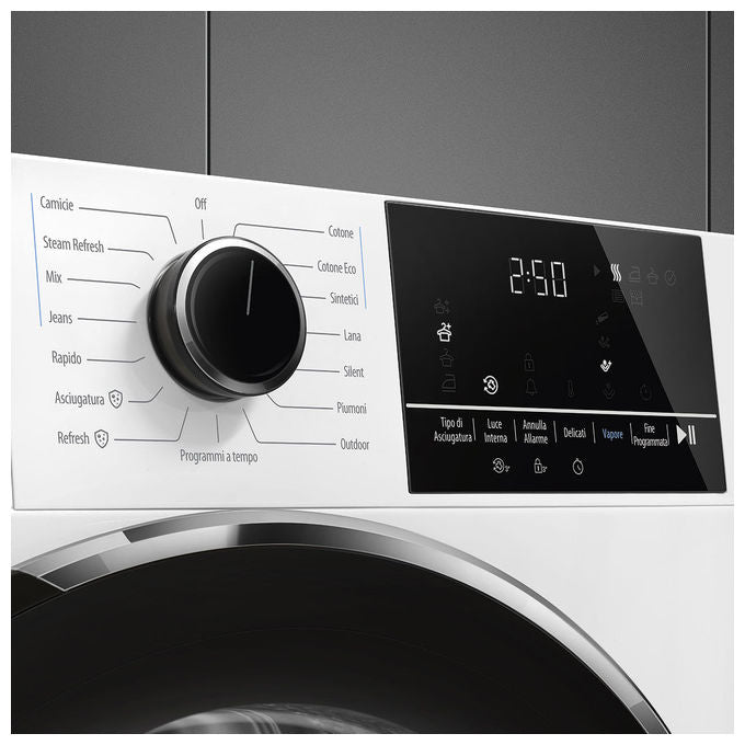 Smeg DNP08SEB Asciugatrice Pompa di Calore 8 Kg Classe B 15 Programmi Vapore Sensore Umidita' (84.6x59.8x67.1 cm) colore Bianco