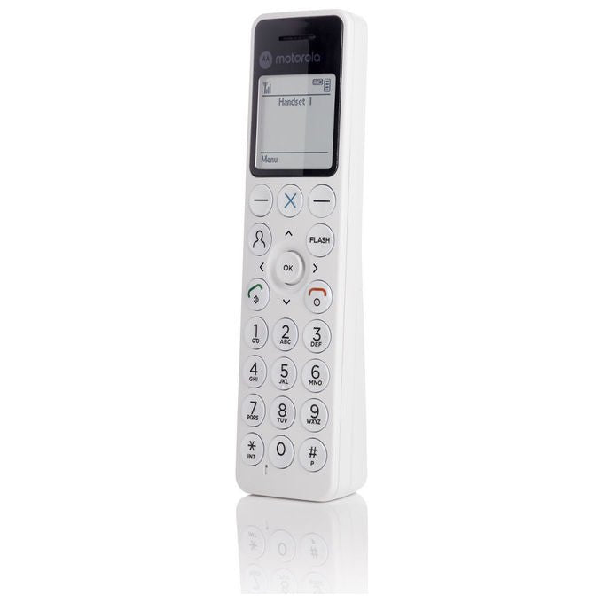 Motorola DOT411 Telefono Cordless DECT Segreteria 100 min Rubrica 200 contatti Vivavoce Display 1,6'' colore Bianco