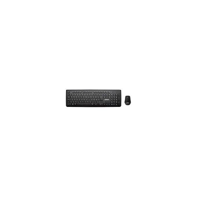 Nilox NXKMMB00001 Kit Tastiera e Mouse Slim Nero