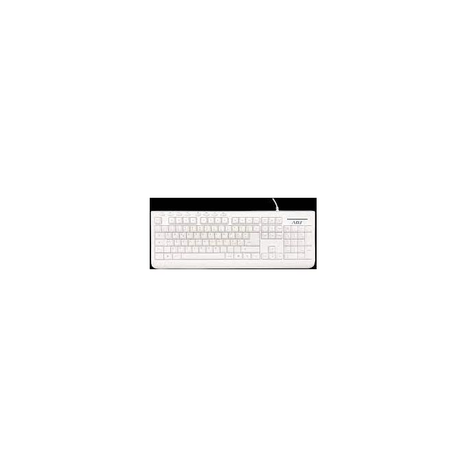 Adj 500-00036 Tastiera Usb Multimedia Pure Ta108 113 Tasti PlugePlay Bianco