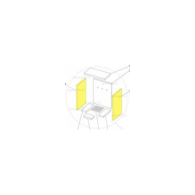 Blinky Ricambio per Stufe Acciaio Y Refrattari 368x180x28