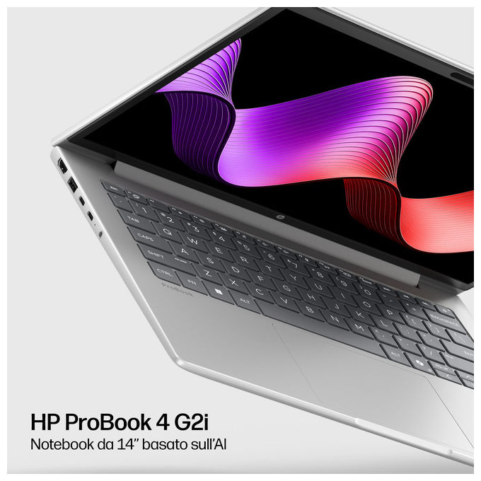 HP DQ6N1AT Laptop Intel Core 7 350 32 GB LPDDR5x 512 GB SSD Wi-Fi 7 14'' WUXGA Windows 11 Pro colore Argento