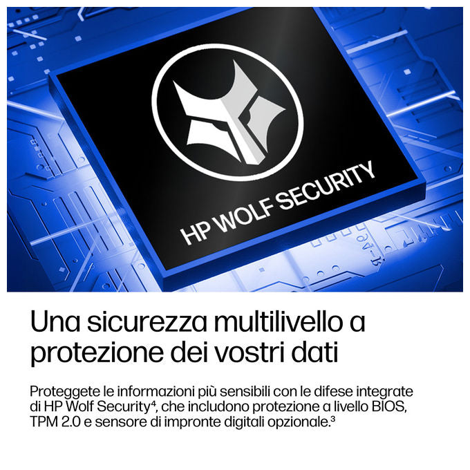 HP DQ6N1AT Laptop Intel Core 7 350 32 GB LPDDR5x 512 GB SSD Wi-Fi 7 14'' WUXGA Windows 11 Pro colore Argento