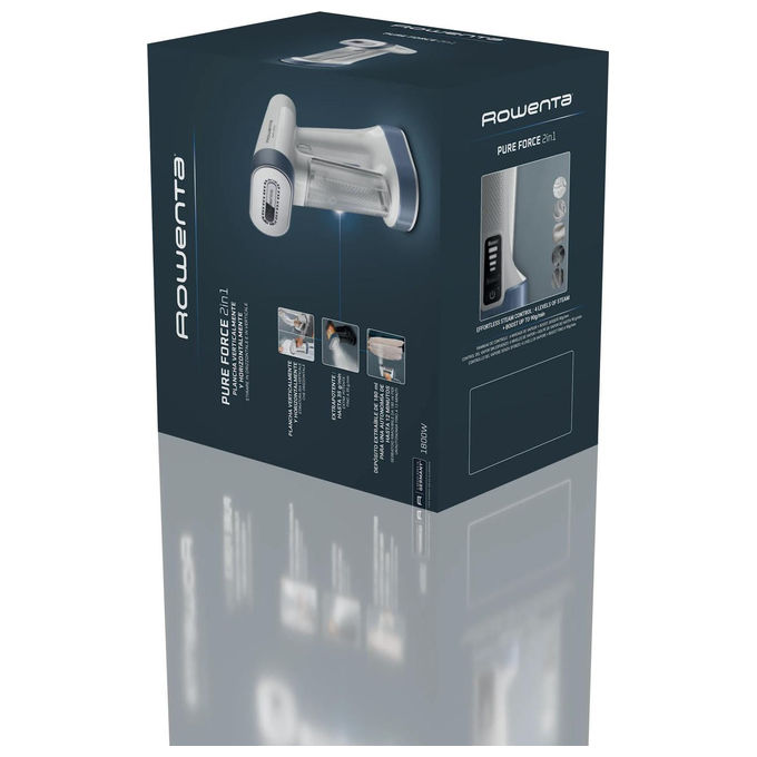 Rowenta DR8722F0 Pure Force Stiratore verticale a vapore 2 in 1 1800 W 180 ml colore Bianco