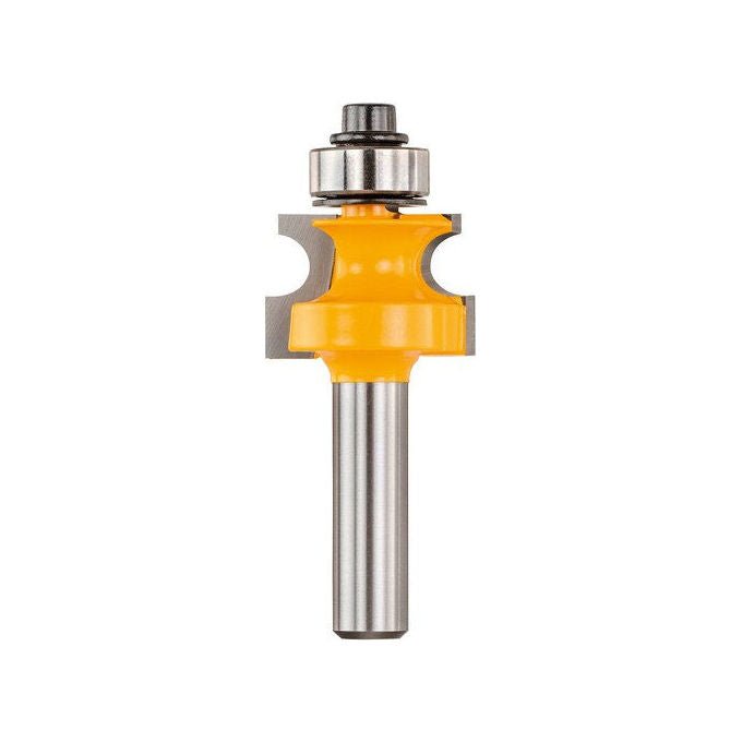 DeWalt DT90017-QZ Set di frese 22 pezzi albero da 8 mm HW per fresatura e router contenitore in plastica pieghevole colore Nero-Giallo