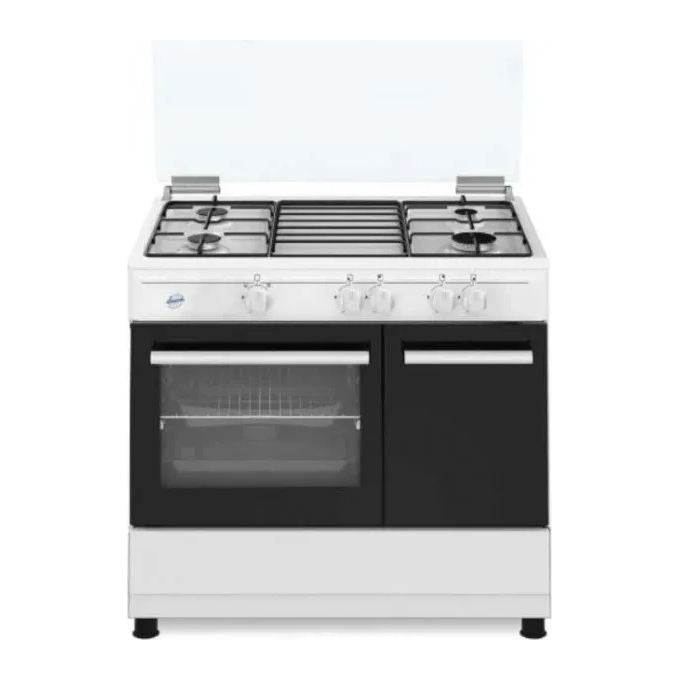 Ducati SD490WE Cucina a Gas libera installazione 4 Fuochi con Forno e Grill elettrico 59 Litri 90x60 Bianco