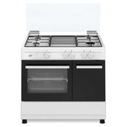 Ducati SD490GWE – Cucina a Gas Libera Installazione 4 Fuochi con Forno GAs  59 L, (90 × 60 cm), Bianco