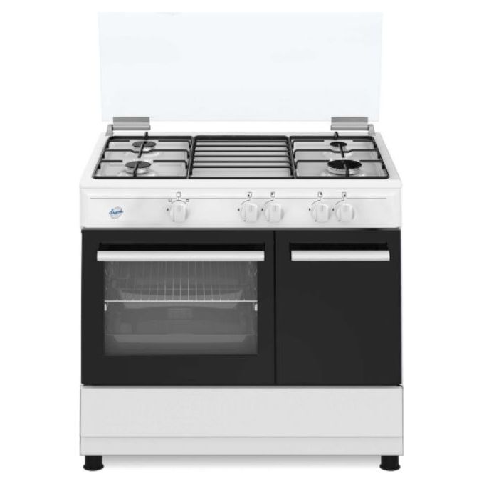 Ducati SD490GWE – Cucina a Gas Libera Installazione 4 Fuochi con Forno GAs  59 L, (90 × 60 cm), Bianco