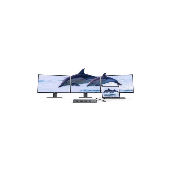 Alogic DUCDDV3V2 DV3 Docking Station USB-C 12 in 1 con 2 HDMI 1 VGA 3 Monitor Full HD 100W Power Delivery colore Nero