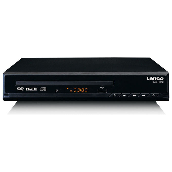 Lenco DVD120BK Lettore DVD portatile con HDMI e USB supporto MP3 JPEG AVI risoluzione 1024x768 colore Nero