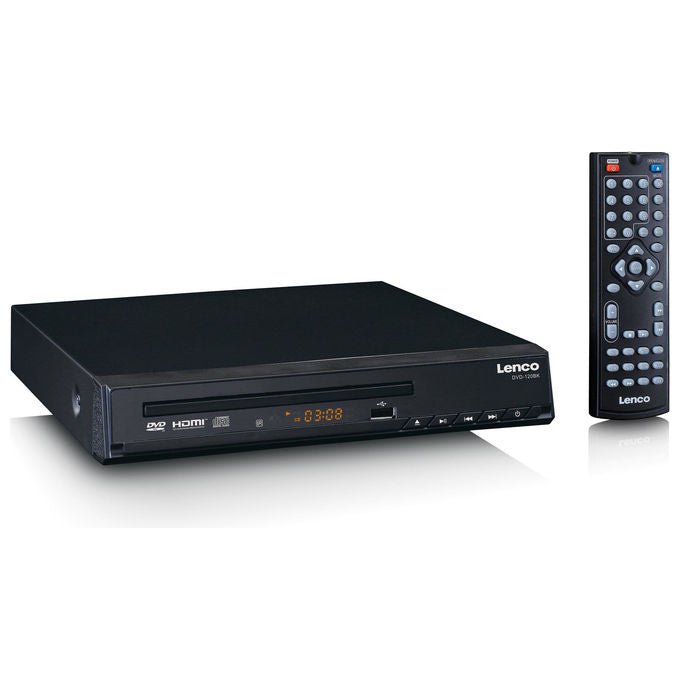 Lenco DVD120BK Lettore DVD portatile con HDMI e USB supporto MP3 JPEG AVI risoluzione 1024x768 colore Nero
