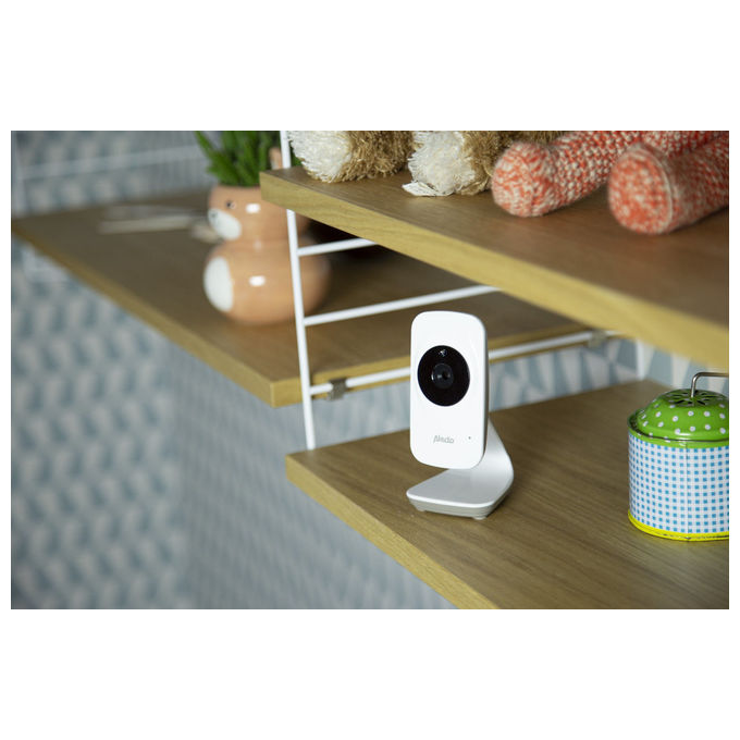 Alecto DVM-71 Monitor Video per Bambino con Display 2.4'' e Telecamera Risoluzione 320x240 Pixel Modalita' Notte Sensore Temperatura colore Grigio talpa Bianco