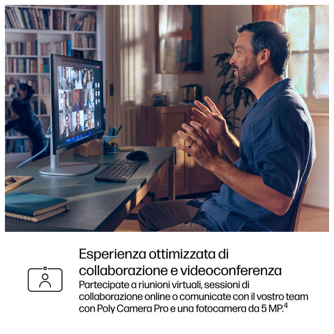 HP E07KHAT#ABZ All-in-One PC Intel Core Ultra 7 32 GB DDR5-SDRAM 1 TB SSD Wi-Fi 7 Windows 11 Pro colore Argento