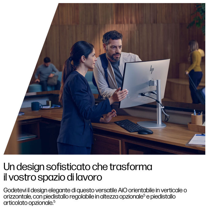HP E07KKAT All-in-One PC Intel Core Ultra 7 24 GB DDR5-SDRAM 2560 x 1440 Pixel 27'' Wi-Fi 7 Bluetooth 5.4 Windows 11 Pro colore Argento