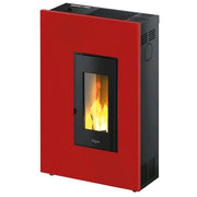 Pegaso 7020034 Madison 5 Stufa a pellet 5,2 kW ventilata colore Rosso