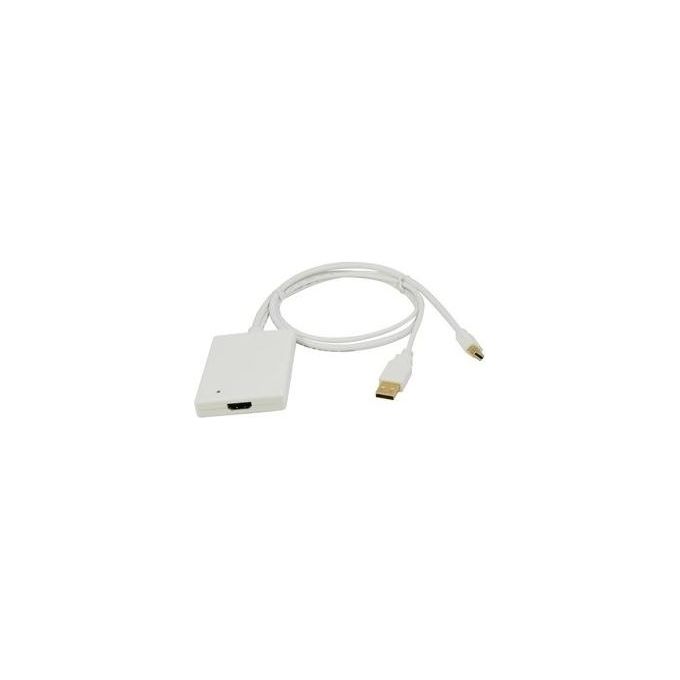 Ednet adattatore mini dp + audio usb a hdmi