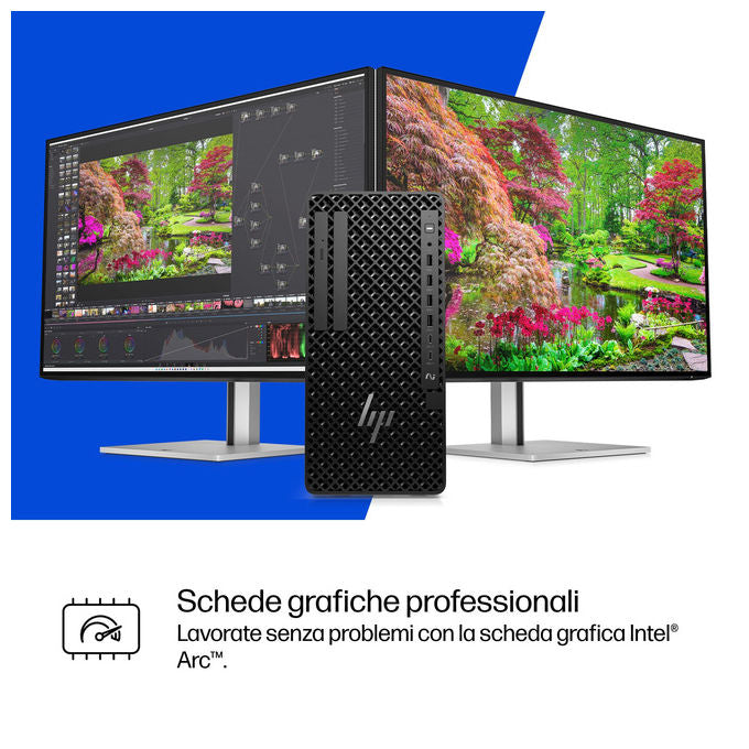 HP E26G3ET Z1 Tower PC Workstation Intel Core Ultra 7 265 32 GB DDR5-SDRAM 1 TB SSD RTX A1000 Windows 11 Pro colore Nero