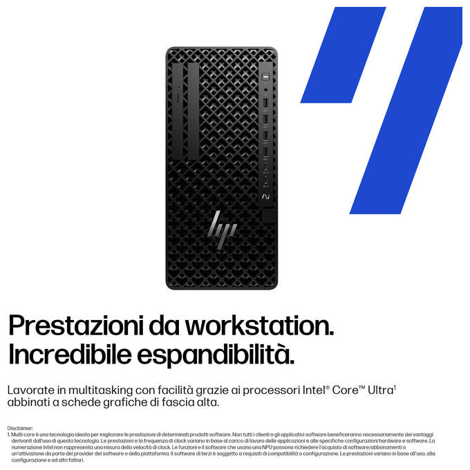 HP E26GLET#ABZ Workstation Desktop Intel Core Ultra 9 285 32 GB DDR5-SDRAM 1 TB SSD Windows 11 Pro colore Nero