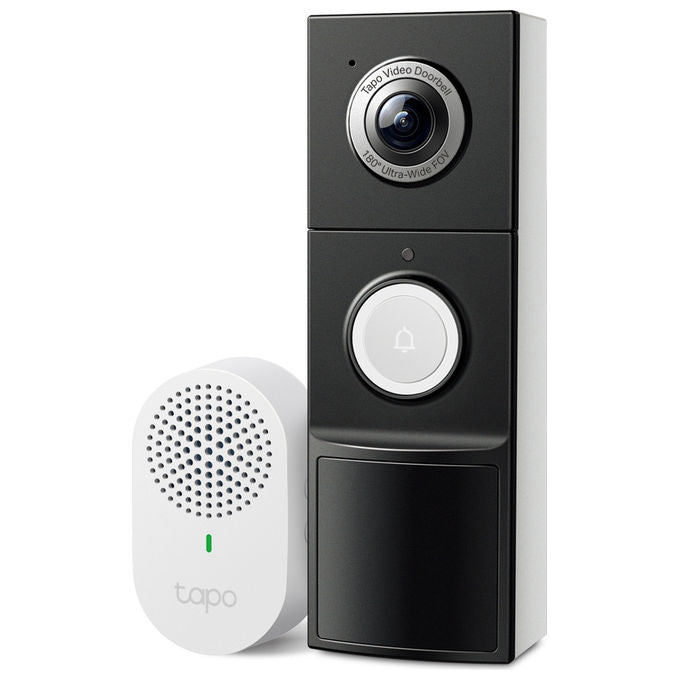 TP-Link TAPO D235 Tapo D235 Videocamera Porta 5 MP 2K 10000 mAh MicroSD fino a 512 GB Wi-Fi 4 IP66 con Batteria integrata colore Nero Bianco
