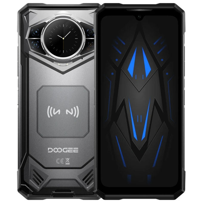 Doogee S200E Smartphone 5G Display Secondario AMOLED 1.32'' 6.72'' FHD+ 120Hz 48GB RAM 8GB+40GB Espandibili 256GB ROM 100MP+20MP Visione Notturna Android 16 10100mAh Dual SIM NFC colore Grigio