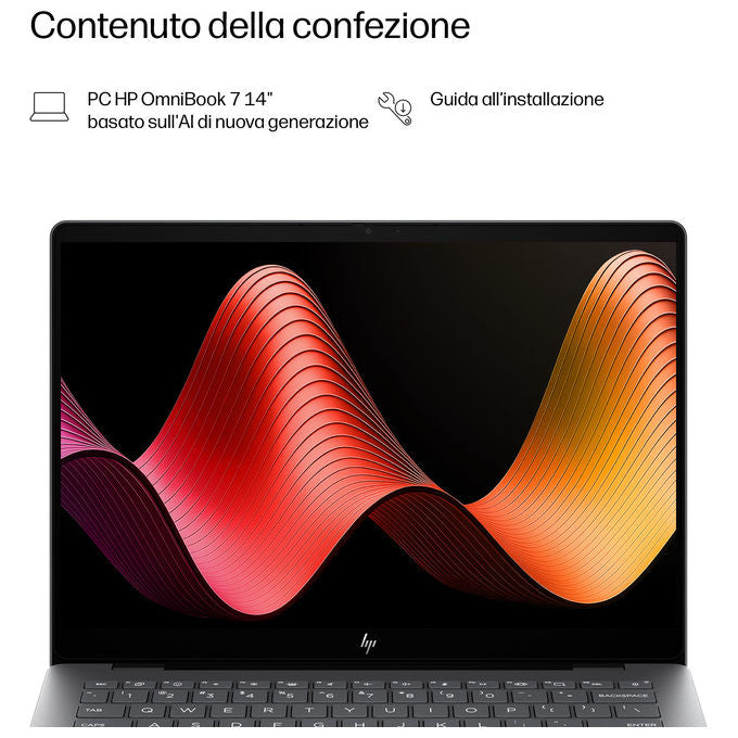 HP Inc E4EV3EA#ABZ HP OmniBook 7 Laptop Next Gen AI 14 pollici Intel Core Ultra 7 356H 32 GB LPDDR5X 1 TB SSD Wi-Fi 7 Windows 11 Home colore Grigio