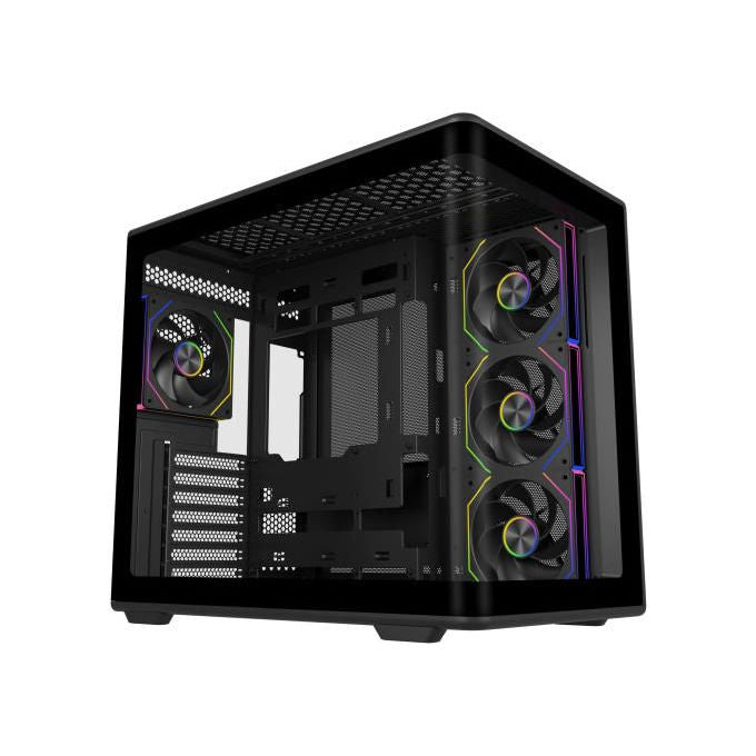 Cooler Master E600-KGNN-S01 Elite 600 Case Tower ATX Fattore di Forma Esteso 7 Slot Espansione Vetro Temperato Nero Trasparente