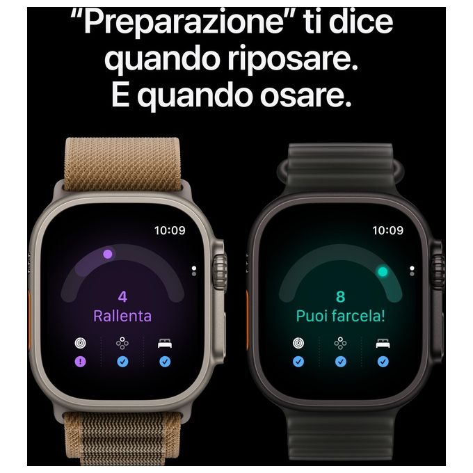 Apple MJAQ4QL-A Apple Watch Ultra 4 GPS + Cellular Cassa 49 mm in Titanio con Cinturino Trail Loop Sabbia colore Titanio