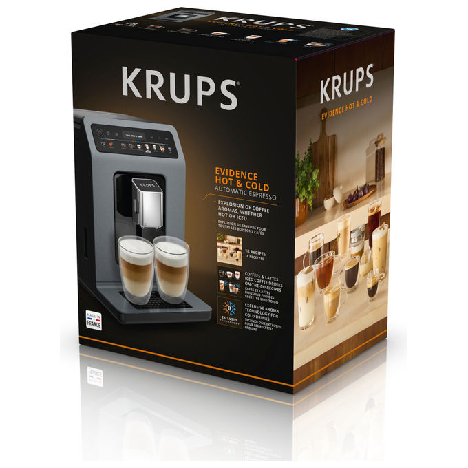 Krups EA898GF0 Evidence Macchina da caffe' Automatica 2,5 L 15 bar 1450 W Hot and Cold colore Nero Grigio