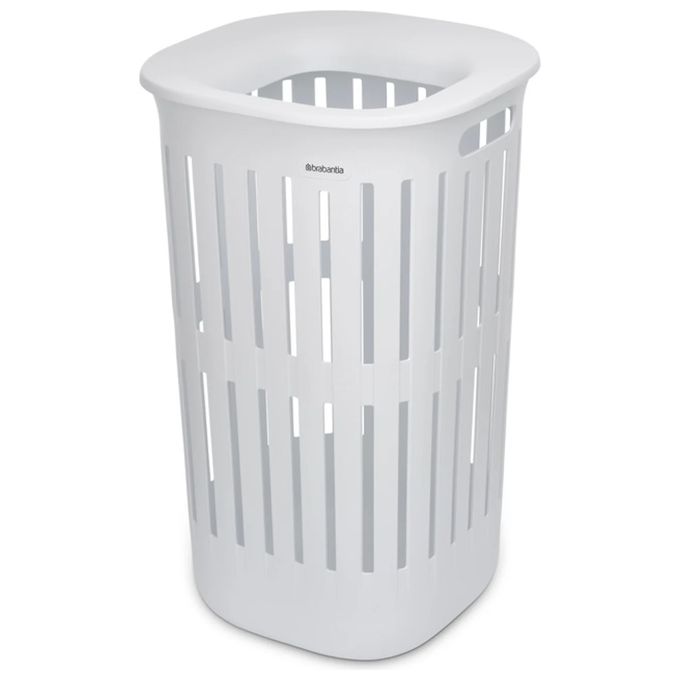Brabantia 244704 Collect-It Cesto porta biancheria 55 L design slanciato apertura Quick-Drop manici laterali colore Bianco
