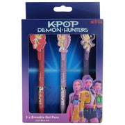 Pyramid International SR2510672 K Pop Demon Hunters Penne Gel Cancellabili Set da 3 con Inchiostro Erasable per Scuola e Ufficio colore Nero