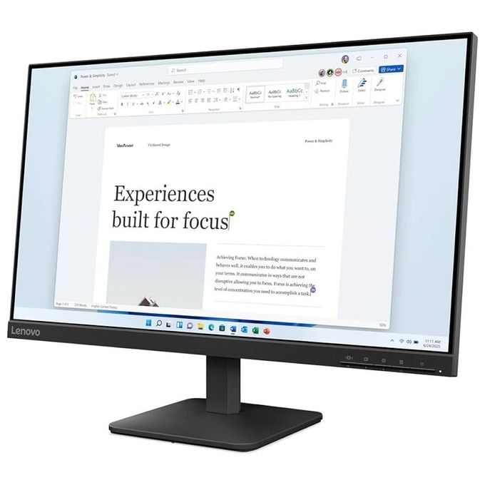 Lenovo 67DAKAC1EU L24-41 Monitor LED 23.8'' Full HD IPS 100Hz HDMI VGA colore Nero