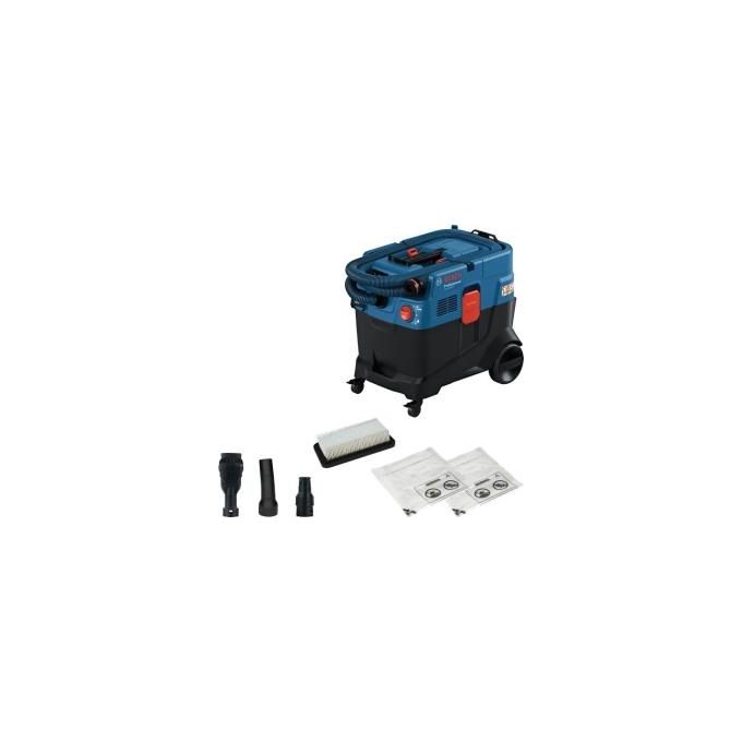 Bosch 06019M0020 GAS 400 A Professional Aspirapolvere a Cilindro Secco e Bagnato 40 L 1200 W Filtro 4 Ruote colore Blu
