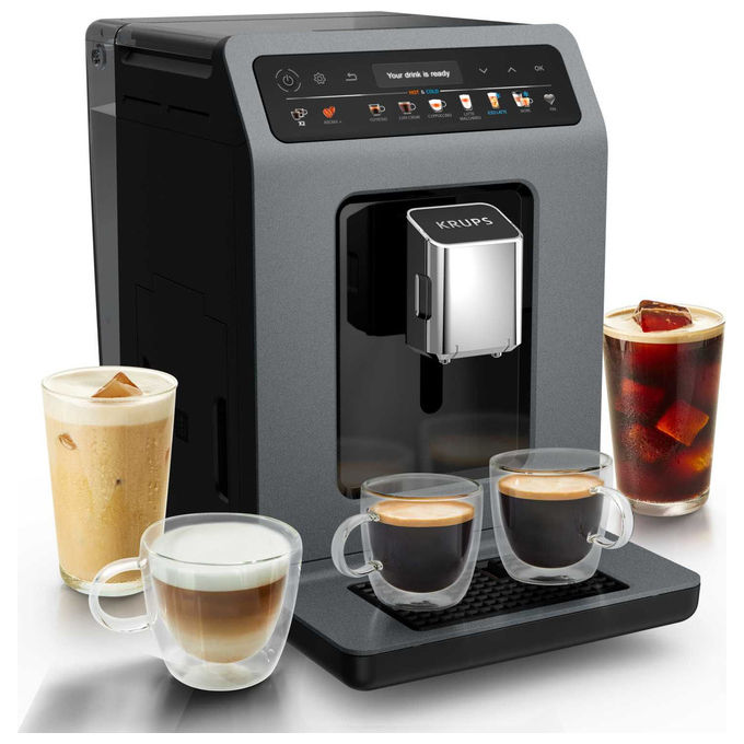 Krups EA898GF0 Evidence Macchina da caffe' Automatica 2,5 L 15 bar 1450 W Hot and Cold colore Nero Grigio