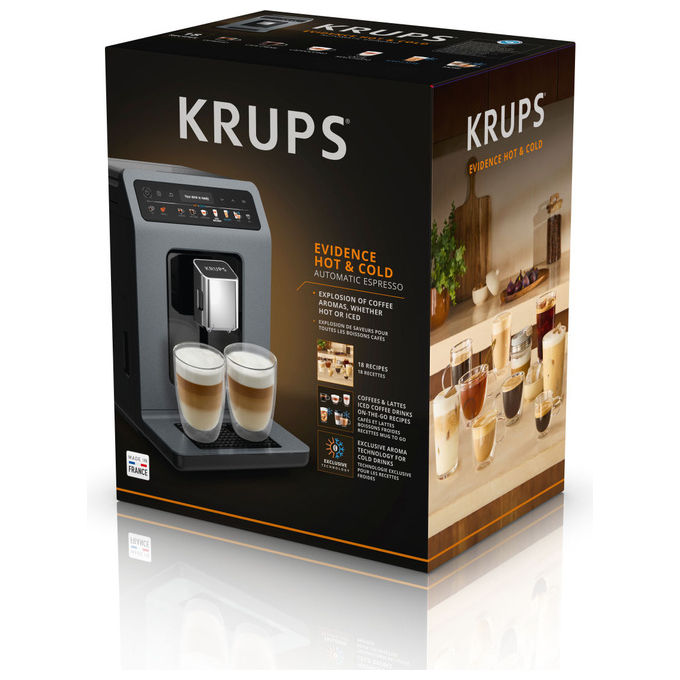 Krups EA898GF0 Evidence Macchina da caffe' Automatica 2,5 L 15 bar 1450 W Hot and Cold colore Nero Grigio