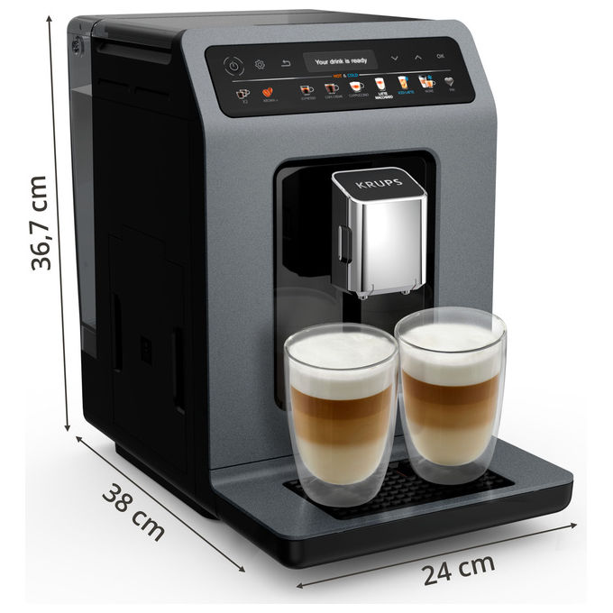 Krups EA898GF0 Evidence Macchina da caffe' Automatica 2,5 L 15 bar 1450 W Hot and Cold colore Nero Grigio