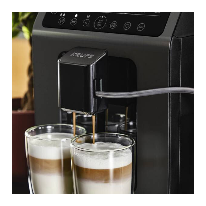 Krups EA89Z Evidence Macchina da caffe' Automatica 2,3 L 15 bar Macinino Integrato Montalatte Cappuccino Latte Macchiato colore Nero