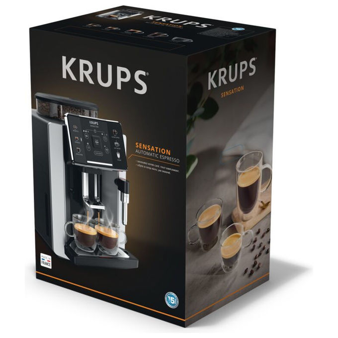 Krups EA910A10 Sensation Macchina da caffe' Automatica Capacita' serbatoio 1,7 L Pressione 15 bar Potenza 1450 W colore Nero Cromo