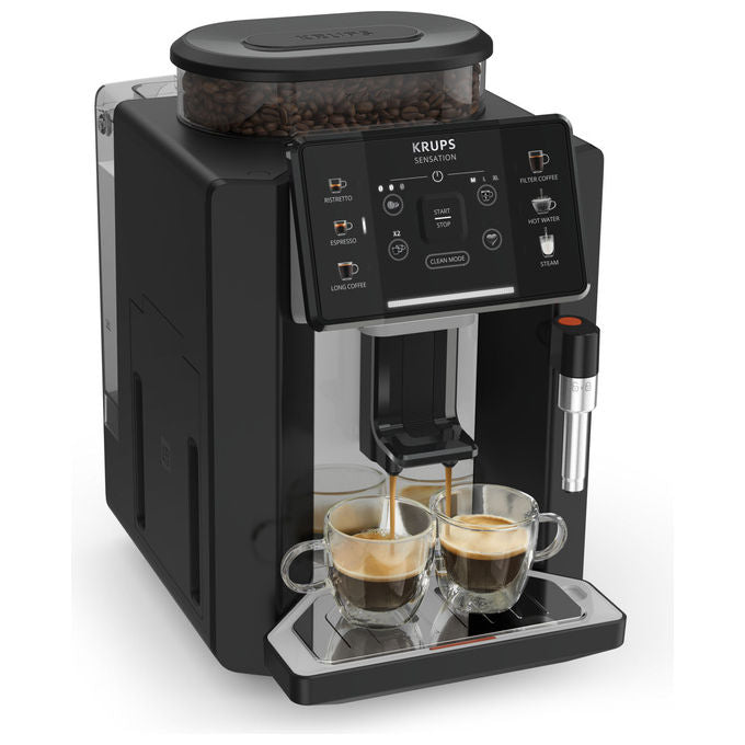 Krups EA910A10 Sensation Macchina da caffe' Automatica Capacita' serbatoio 1,7 L Pressione 15 bar Potenza 1450 W colore Nero Cromo