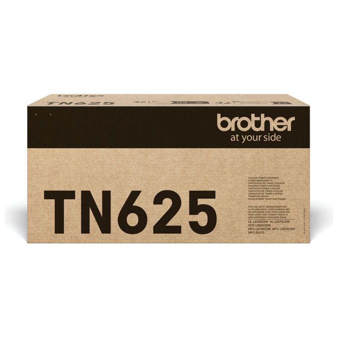 Brother TN-625BK Cartuccia Toner Nero Originale Resa 3000 Pagine per Modelli HL L8430CDW L8570CDW MFC L8730CDW L8970CDW colore Nero