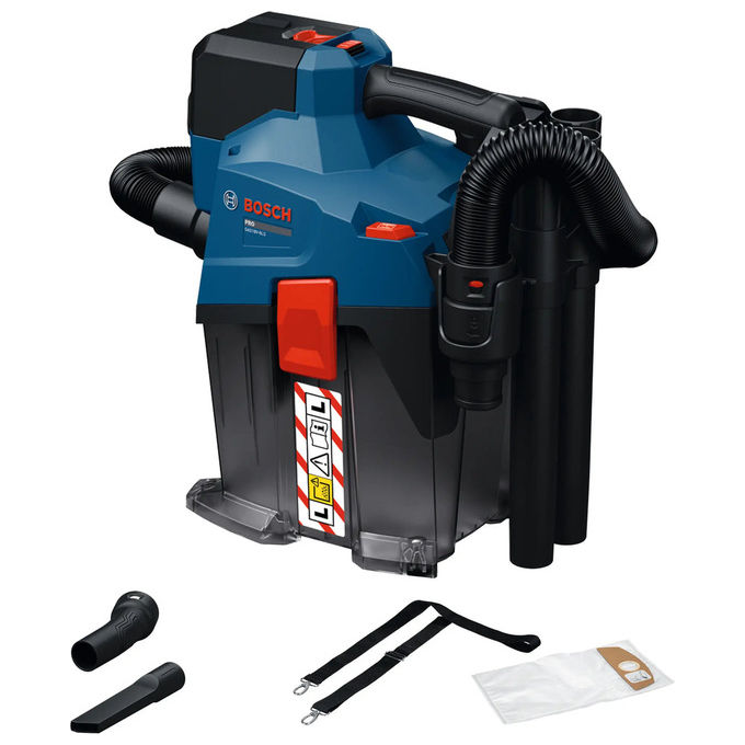 Bosch 06019K2100 GAS 18V-6 LS Professional Aspiratore a batteria 18 V Capacita' 4,5 L classe di filtrazione L colore Blu-Nero