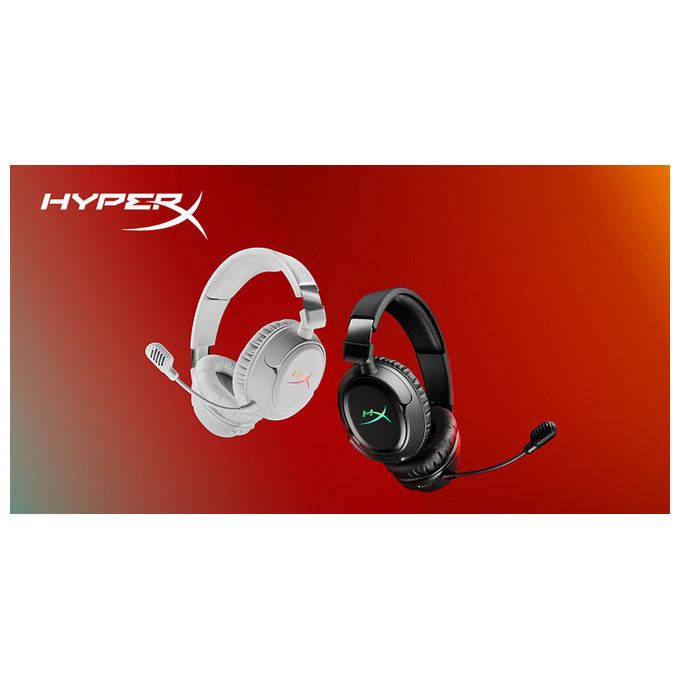 HyperX B5VC4AA Cloud Flight 2 Cuffie da gaming wireless 2.4 GHz Bluetooth 5.3 autonomia fino a 100 ore driver 50 mm microfono rimovibile colore Nero
