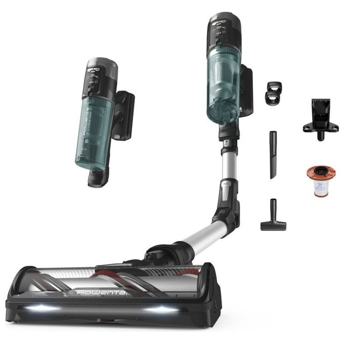 Rowenta X-Force Flex 13.60 RH9A32WO Scopa elettrica senza filo Alluminio Verde Senza sacchetto
